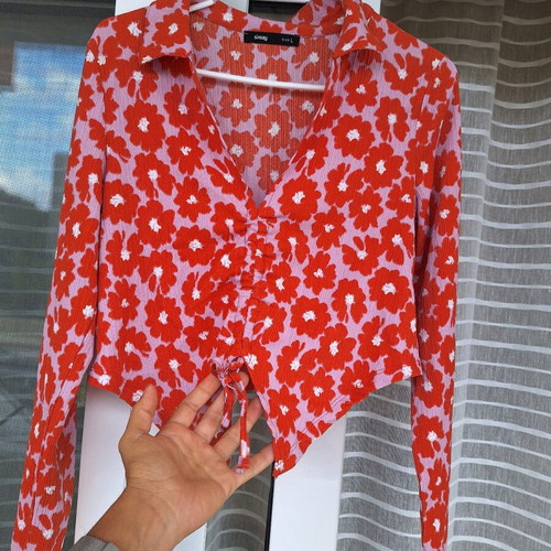 Sinsay floral short shirt like new, large