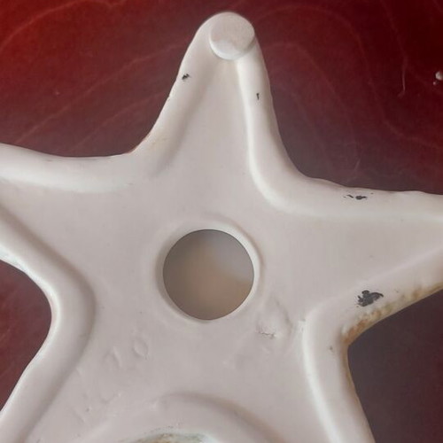 Handmade ceramic starfish candle holder new