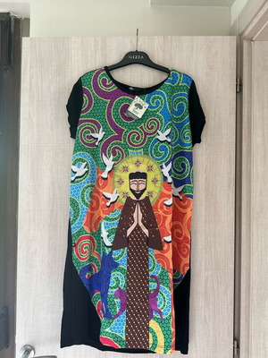Mini dress colorful new, size M