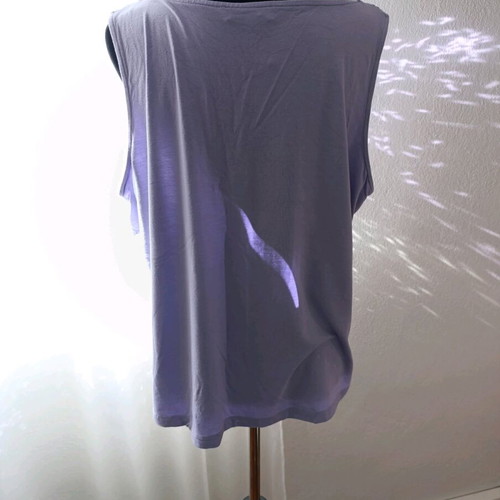 M.Asam Sleeveless Top with Sequins like new, purple and silver