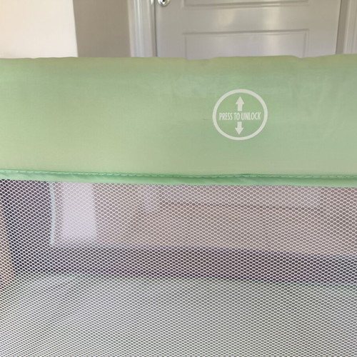 Lupilu travel playpen with carrying bag, grey and green