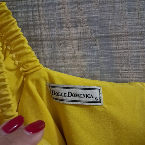Dolce Domenica top with corset yellow like new, size S