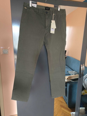 Scotch & Soda Stuart Chino Pants new, olive green, W34/L32, stretch