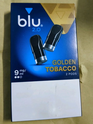 MyBlu Golden Tobacco ανταλλακτικά ηλεκτρονικού τσιγάρου καινούργια, 1.9ml, μπλε, 2 τεμάχια