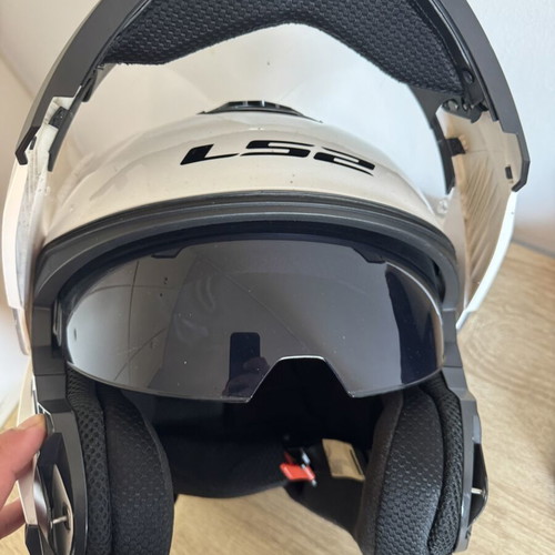 LS2 Strobe II motorcycle helmet, white, XXL 63–64 cm