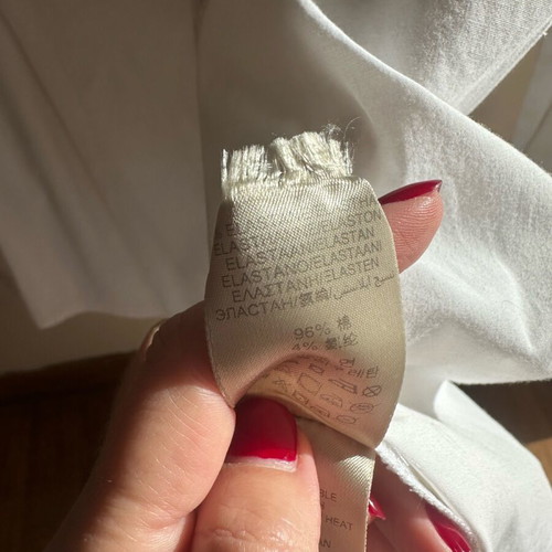 Burberry white slim line shirt used, size XS