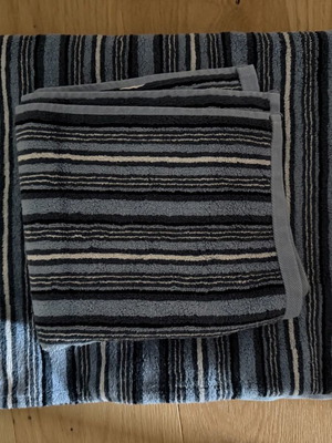 ZARA HOME striped bath towels set of 2 like new, cotton