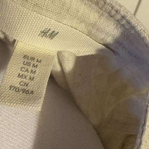 H&M beige oversized dress, linen fabric