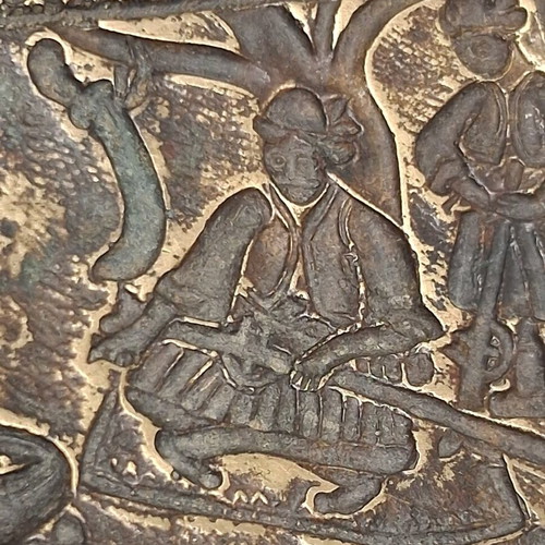 Copper Repoussé Mold Used for Silverwork Decoration