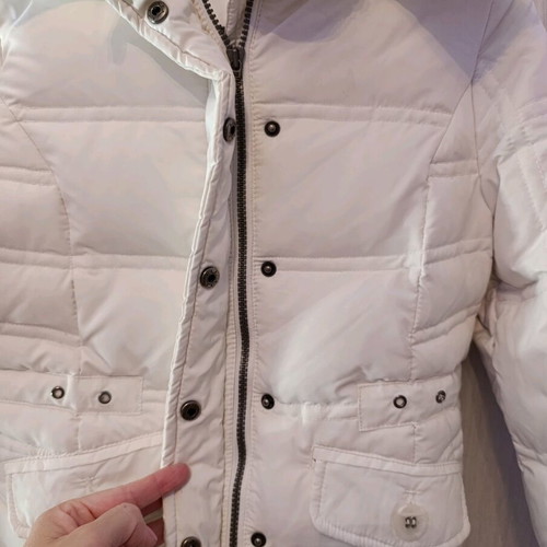 Review kids white jacket like new, size 140 cm