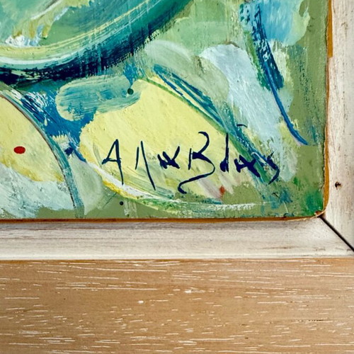 Painting Apostolos Lavdas like new with birds theme