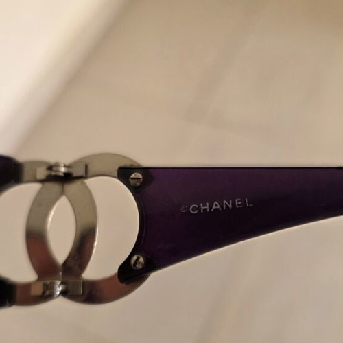 Chanel vintage sunglasses used, purple