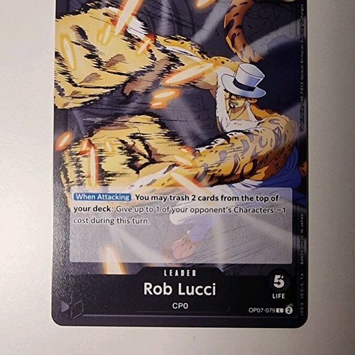 zephyr one piece card game One Piece TCG Rob Lucci (OP07-079) Metal Card – Spade Pirates Designs