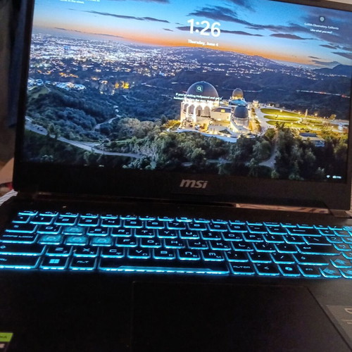 MSI Cyborg 15 A13VE gaming laptop like new with cooling pad