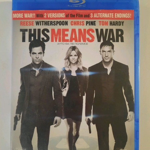 This Means War Blu-Ray like new, adventure with subtitles