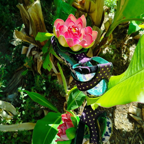 Irregular Choice platform sandals like new, size 37, 3D floral design