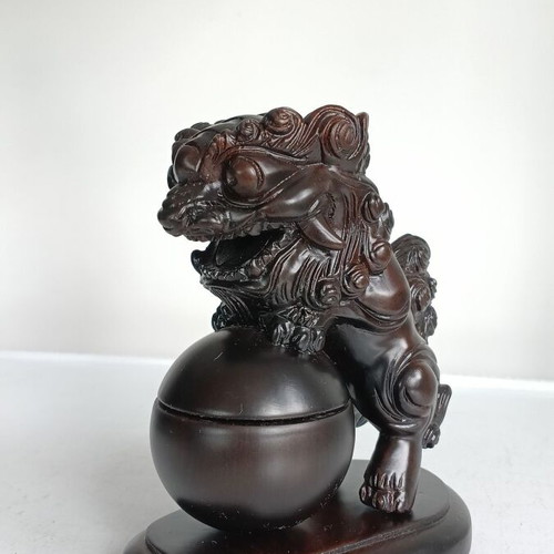 Incense burner made of rosewood with Fu dog new