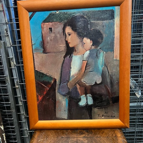 Painting used, framed from the 70s, 59x48cm