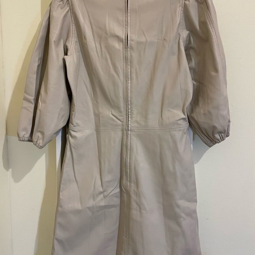 H&M women's beige leather dress like new