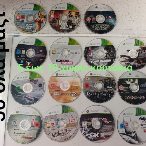 Xbox 360 games used, bulk pack of 50 without cases
