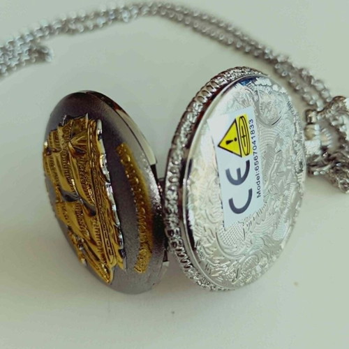 Zeppelin men's pocket watch new, silver and gold