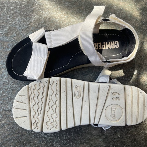 Camper platform sandals like new, white, size 39