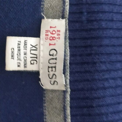 Guess thin mariniera sweater xlarge, new, gray and blue