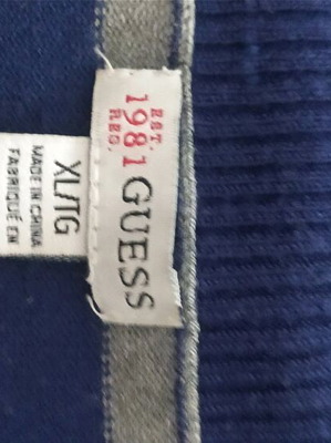 Guess thin mariniera sweater xlarge, new, gray and blue