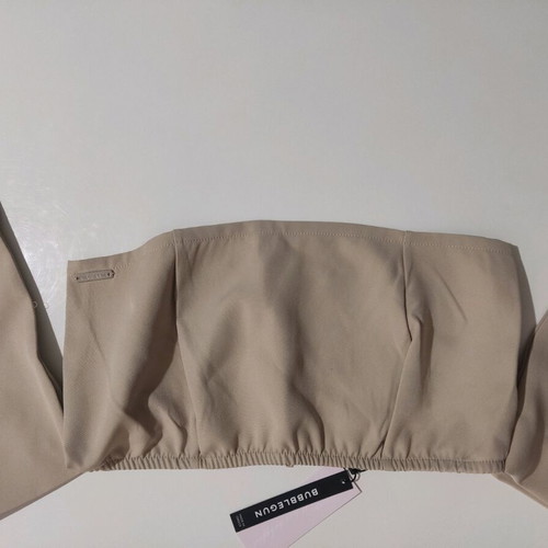 Bubblegun beige top with sleeves and skirt set new size M