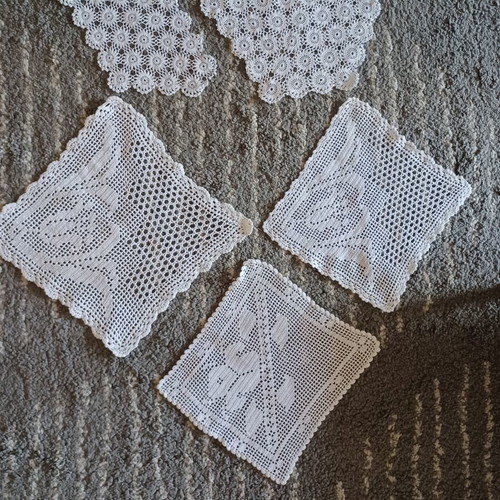 Crochet doilies set of 5 new