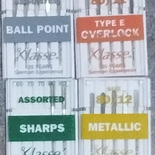 Sewing Machine Needles ball point overlock sharps metallic German new