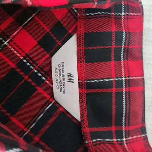 Mini skirt H&M new for 9-10 years, black and red