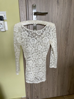 Lace white blouse like new, size XS
