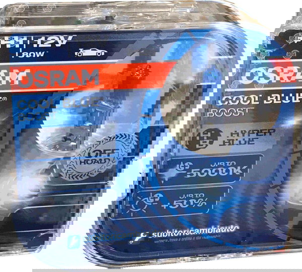 Osram-MX  ΛΑΜΠA H1 Cool Blue Hyper 5000 Kelvin( SET 2 TMX )  62150CBBHCB