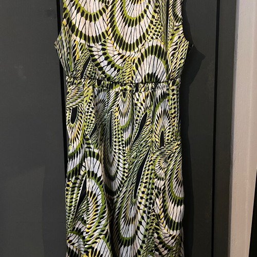 Kontatto dress like new, size M, green and yellow