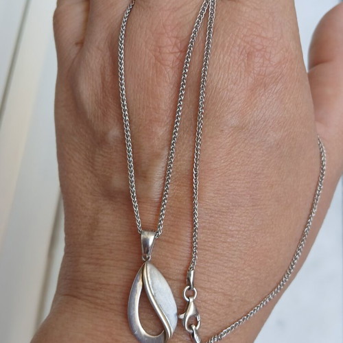 925 silver necklace with 42 cm chain and 3 cm extension