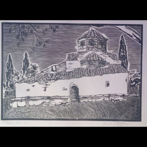 Woodcut Andrée Notton used, Monastery of Saint John the Hunter