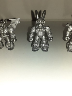 Teratomachoi Hasbro figures used, set of three with missing parts