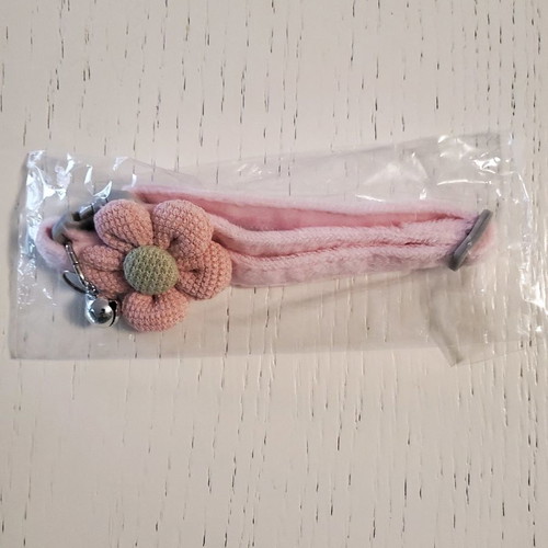 Adjustable cat and small dog collar pink, new