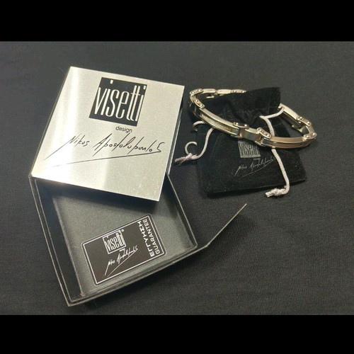 Visetti stainless steel bracelet new, silver