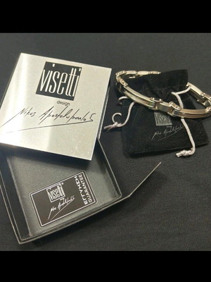 Visetti stainless steel bracelet new, silver