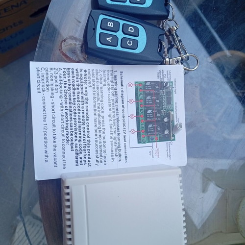 RF 433MHz 12V Remote Control Set with 2 Controllers used