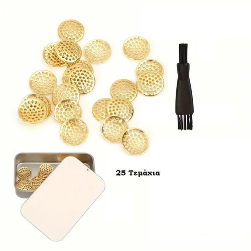Tobacco pipe screens new, 25 pieces, zinc alloy