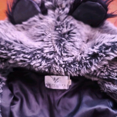 Thin fur coat like new, gray, size M