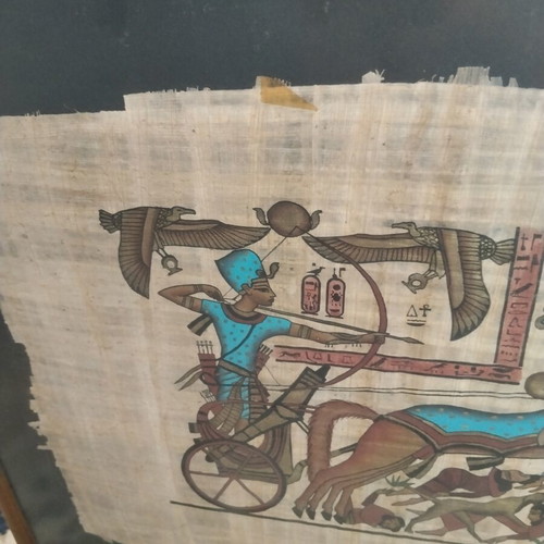 Egyptian papyrus framed 56×46 used