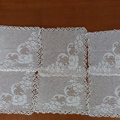 Set of 6 handmade cotton doilies, new