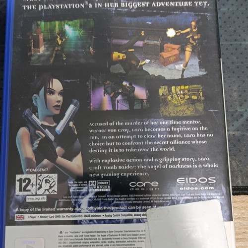 Tomb Raider The Angel Of Darkness PS2 game used, complete in good condition