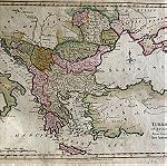  1794 Wilkinson Map of Turkey in Europe under the Ottoman Empire πολύ σπάνιος αυθεντικός χάρτης της Ελλάδας κατά την οθωμανική περίοδο