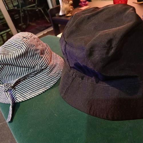 Marks and Spencer striped and double face cotton hats like new