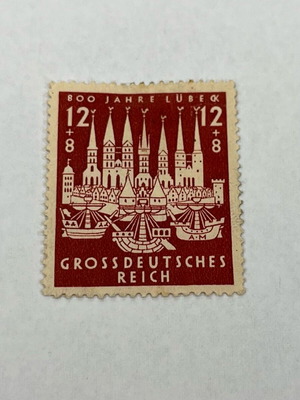 German Reich Stamp City of Lübeck 1943 like new